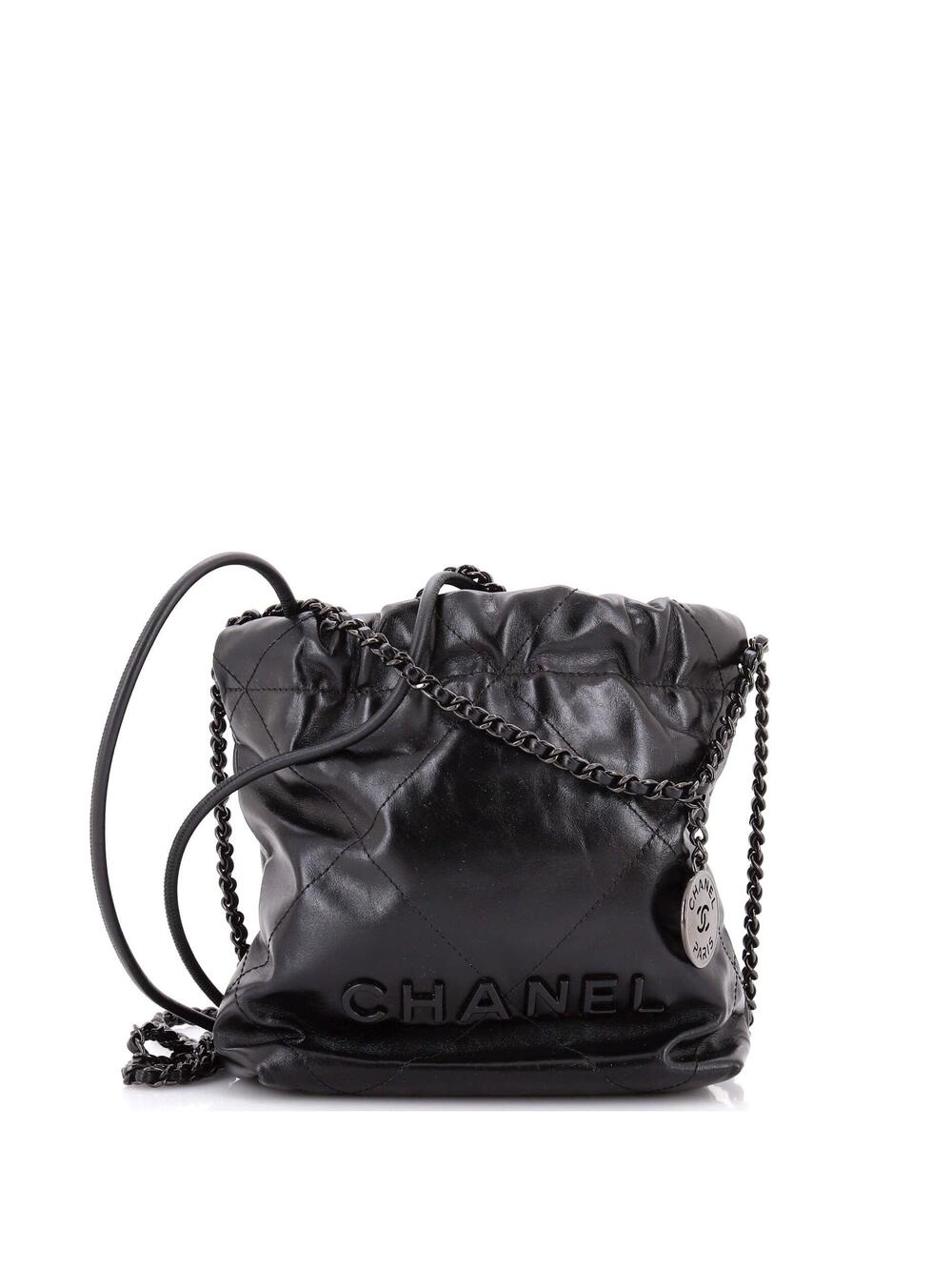 Chanel So Black 22 Chain Hobo Quilted #290800C48B